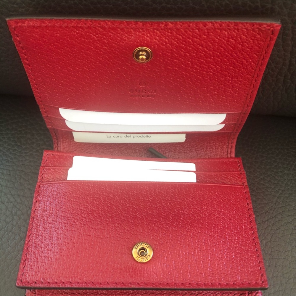 Gucci Queen Margaret GG Canvas Mini Wallet in Red NEW IN BOX - Picture 12 of 13